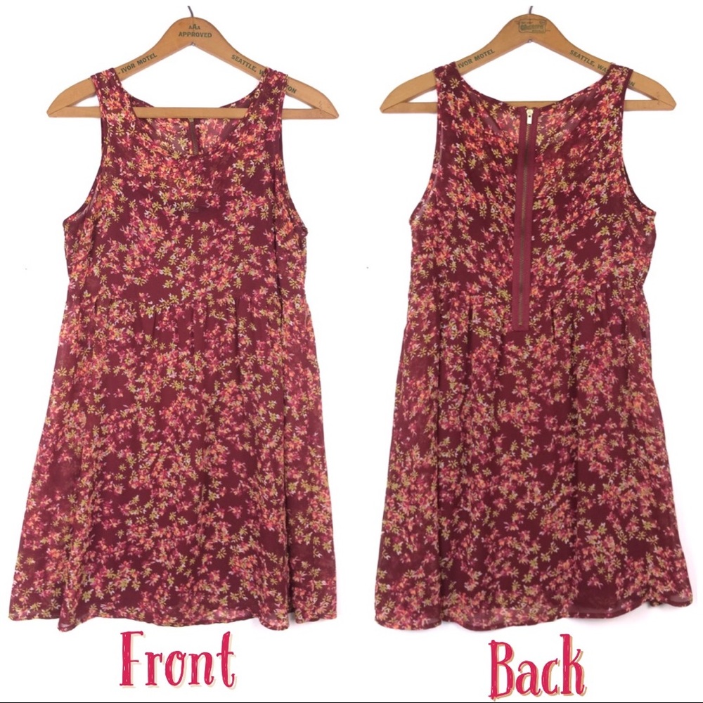 Red Floral Summer Dress from Express - Picture 3 of 7